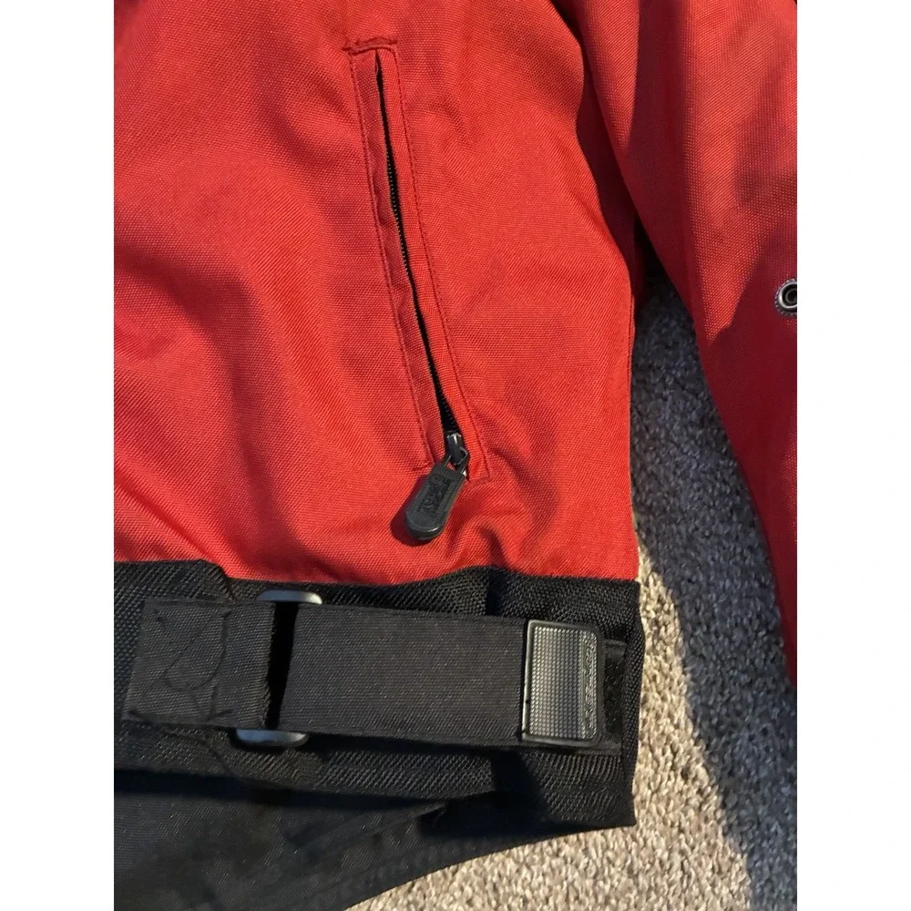 Tour Master Flex Motorcycle Jacket Men's S/M 40 Black Red Racing Padded